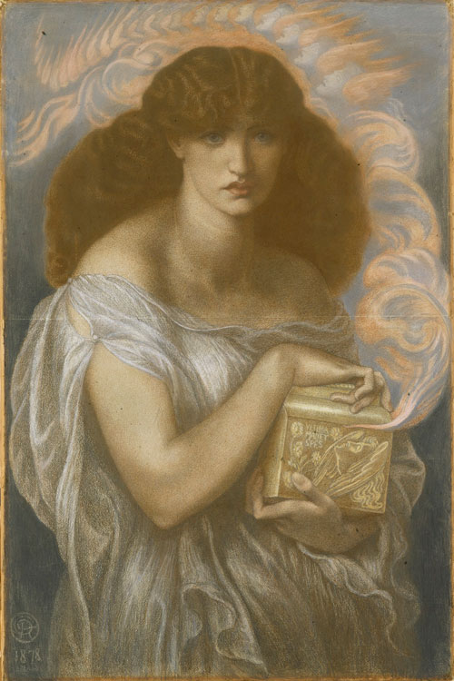 Dante Gabriel Rossetti. Pandora, 1878. Coloured chalks, 100.8 x 66.7 cm. © National Museums Liverpool.