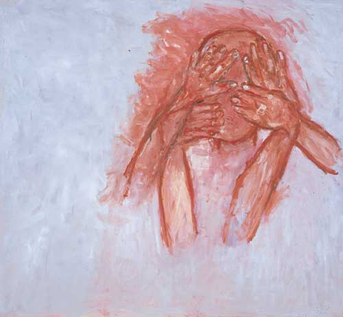 Susan Rothenberg, Crying, 2003/2. Oil on canvas / 58 1/2 x 63 1/2 ins / 148.6 x 161.3 cms