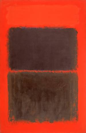 Mark Rothko. <em>Light Red Over Black,</em> 1957. Oil on canvas, 230.6 x 152.7 cm.