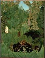 Henri Rousseau <em>The Merry Jesters</em> 1906. Oil on canvas 145.8 x 113.4 cm. Philadelphia Museum of Art.