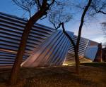 The Eli and Edythe Broad Art Museum at Michigan State University, designed by Zaha Hadid. Exterior view (4). Photograph: Paul Warchol.