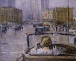 Yuri Pimenov. <em>New Moscow</em>, 1937. Oil on canvas, 54 15/16 x 67 5/16 inches. The State Tretyakov Gallery, Moscow. © Estate of Yuri Pimenov/RAO, Moscow/VAGA, New York. Photo: © The State Tretyakov Gallery, Moscow.