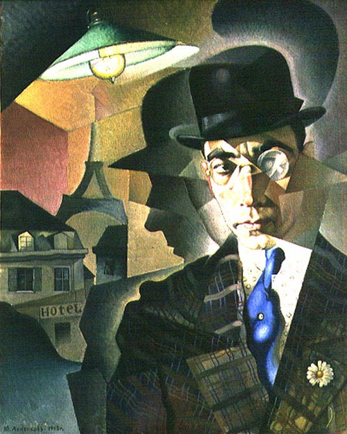 Yuri Annenkov. <em>Portrait of the Photographer Miron Sherling</em>, 1918. Oil on canvas, 71.5 x 57.5 cm. Image courtesy of the State Russian Museum, St Petersburg.
