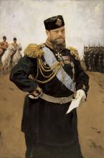 Valentin Serov. <em>Portrait of Tsar Alexander III Holding a Report</em>, 1900. Oil on canvas 160 x 107 cm. Image courtesy of the State Russian Museum, St Petersburg.