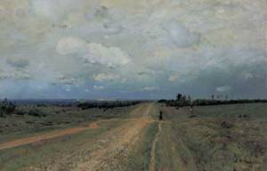 Isaak Ilich Levitan (1860–1900), The Vladimirka Road, 1892. Oil on canvas 79 x 123 cm. State Tretyakov Gallery, Moscow nv. 1485 © State Tretyakov Gallery, Moscow