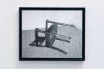 Reiner Ruthenbeck. Overturned Chair. Black and white photograph, 31.6 x 40 cm. Stiftung Kunstfonds/Courtesy Maison de la Culture d'Amiens and Hubert Besacier. Image © READS 2014.