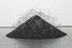 Reiner Ruthenbeck. Ash Heap IV (Over Tangled Wire Rope). Ash, tangled wire, 200 cm diameter, Lehmbruck Museum, Duisburg. Image © READS 2014.