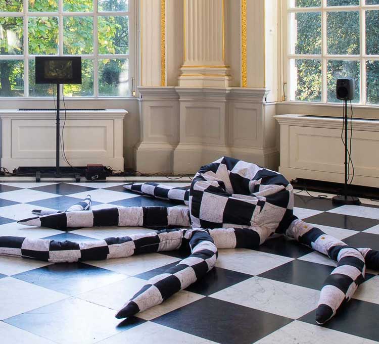 Libby Heaney, Shadowscapes (Wilderness Within), 2025. Installation view, Orleans House Gallery, London. Photo: Max Colson.