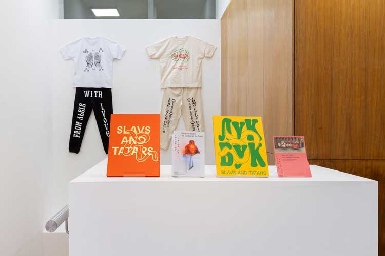 Slavs and Tatars, The Contest of the Fruits. Installation view, Esea Contemporary, Manchester, 2025. Photo: Jules Lister.