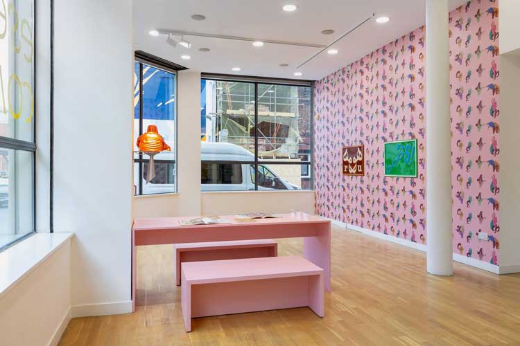 Slavs and Tatars, Simurgh Self-Help, installation view, Esea Contemporary, Manchester, 2025. Photo: Jules Lister.