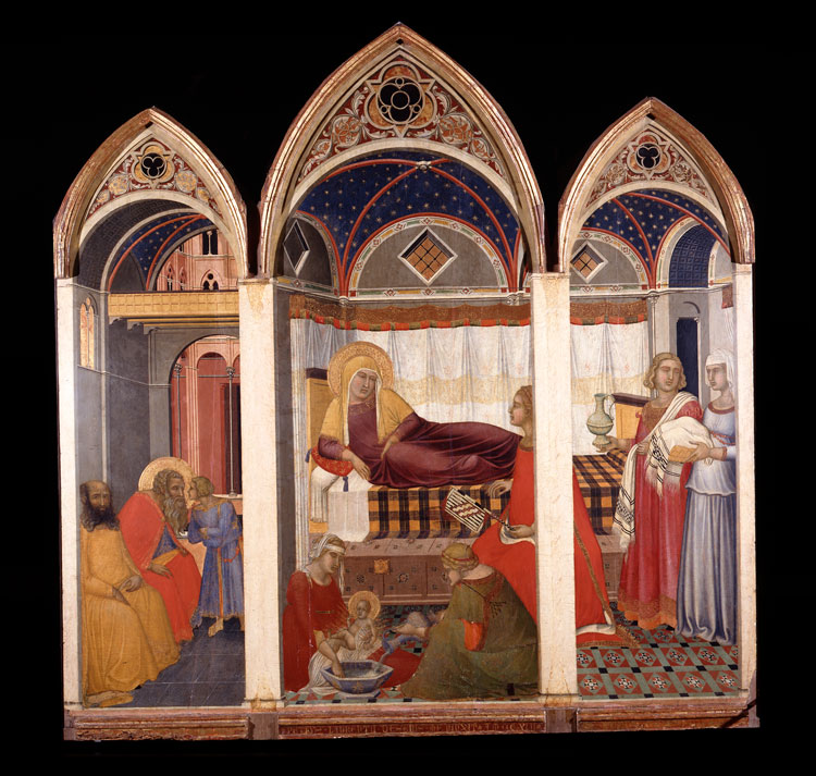 Pietro Lorenzetti, Birth of the Virgin, 1335-42. Tempera on panel, 182 x 187 cm. Museo dell'Opera della Metropolitana, Siena. © Photo: Studio Lensini Siena.