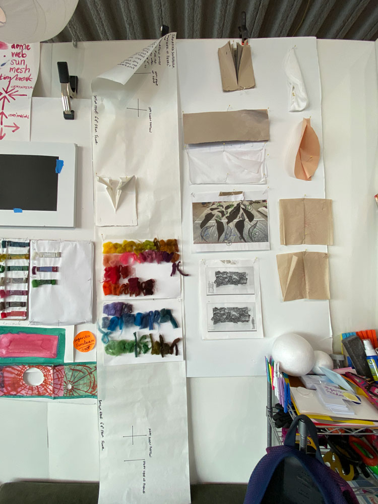 Detail view of Sagarika Sundaram's studio. Photo: Elizabeth Buhe.