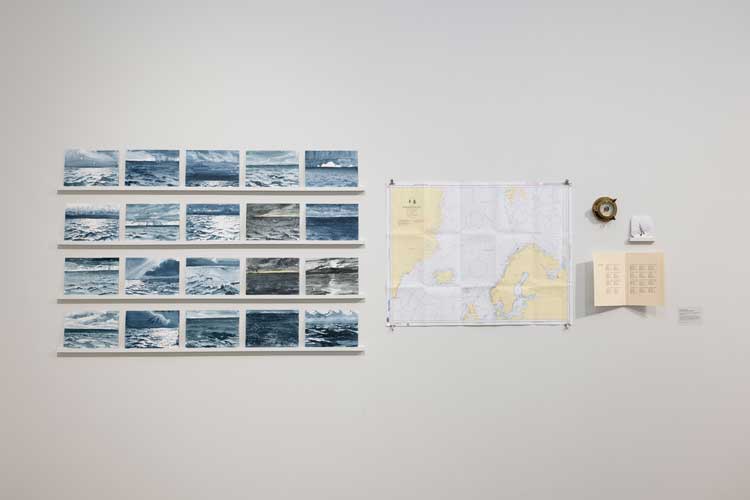 Emma Stibbon: Melting Ice | Rising Tides, installation view, Towner Eastbourne, 2024. Photo: Rob Harris.