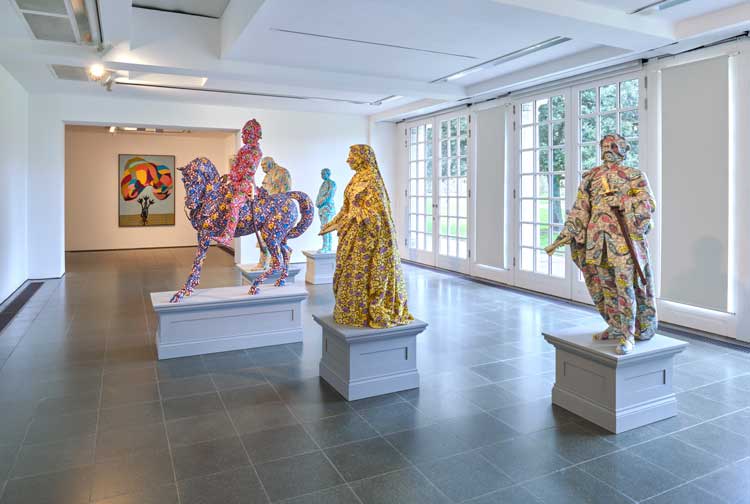 Installation view, Yinka Shonibare CBE: Suspended States, Serpentine South, 2024. © Yinka Shonibare CBE 2024. Photo: © Jo Underhill. Courtesy Yinka Shonibare CBE and Serpentine.