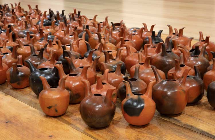 Elias Time. Bareness, 2014. An installation of ceramic pieces. Courtesy of the Artist and James Cohan Gallery.