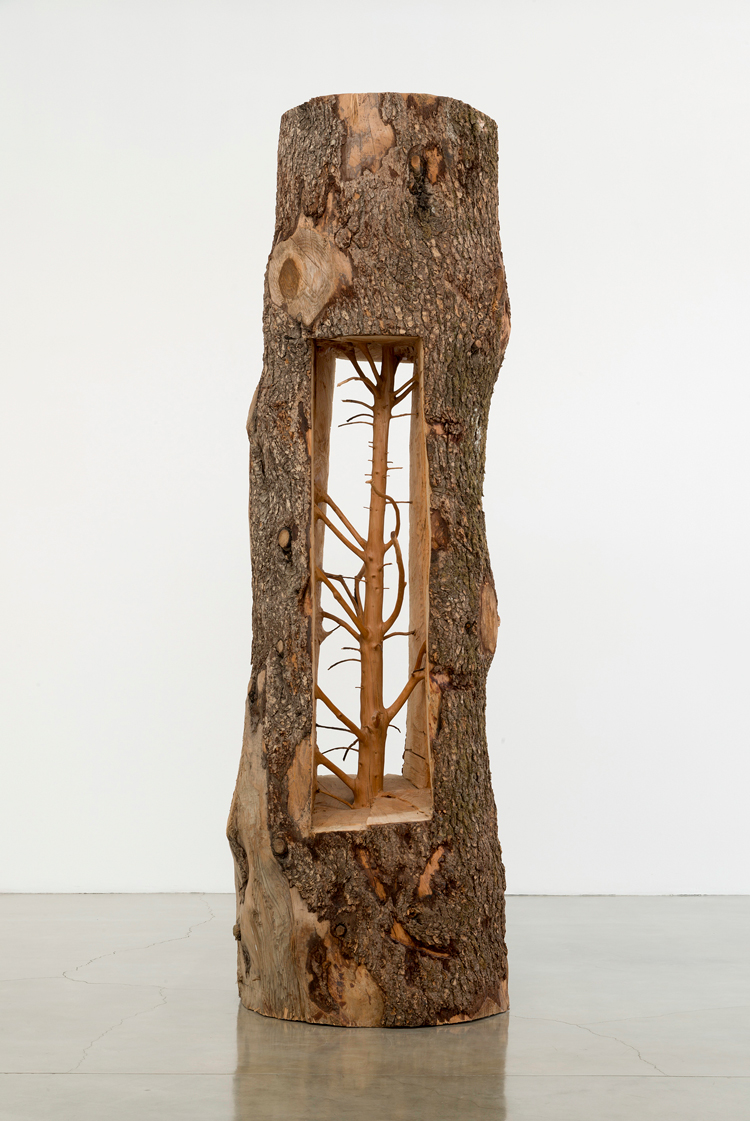 Giuseppe Penone. Door Tree-Cedar, 2012. Cedar wood, 317.5 x 101.6 x 101.6 cm. Gagosian & Marian Goodman Gallery. © Giuseppe Penone / photo © Josh White: JWPictures.com. Courtesy Gagosian.