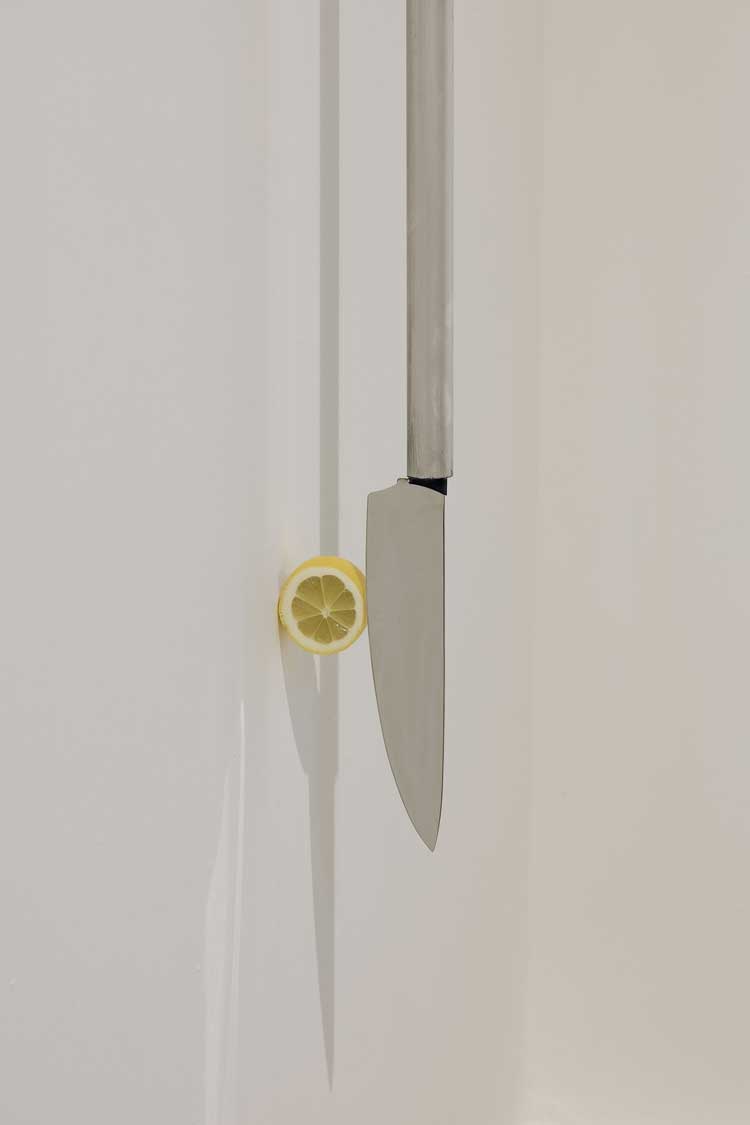 Aki Sasamoto, Grilled Diagrams, 2026. Installation view, Studio Voltaire, 2026. Commissioned and produced by Studio Voltaire. Image courtesy of the artist, Bortolami Gallery, Take Ninagawa and Studio Voltaire. Photo Sarah Rainer.