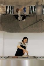 Aki Sasamoto, Grilled Diagrams, 2026. Installation view, Studio Voltaire, 2026. Commissioned and produced by Studio Voltaire. Image courtesy of the artist, Bortolami Gallery, Take Ninagawa and Studio Voltaire. Photo Sarah Rainer.