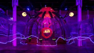 This is a theatrical space like no other in which, using sculpture, sound, textiles and performance, Rae-Yen Song creates a vision built on mythology and their own ancestry