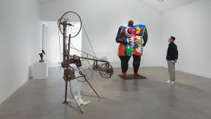 She was an aristocrat sculpting voluptuous female figures, he a working-class maker of scrap metal kinetic sculptures – but their tumultuous personal relationship and creative collaborations endured