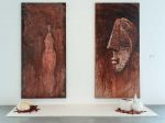 Gavin Jantjes, Untitled, 1988. From Zulu, c1984-90. Installation view, Gavin Jantjes: To Be Free! A Retrospective 1970–2023, Al Mureijah Art Spaces, Sharjah, 2023. Image courtesy of Sharjah Art Foundation. Photo: Shanavas Jamaluddin.