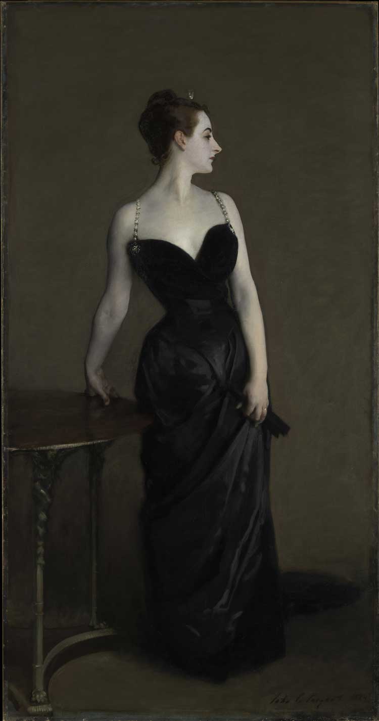 John Singer Sargent, Madame X, 1883-84. Oil paint on canvas, 208.6 x 109.9 cm. Lent by The Metropolitan Museum of Art, Arthur Hoppock Hearn Fun, 1916. Image copyright The Metropolitan Museum of Art / Art Resource / Scala, Florence.