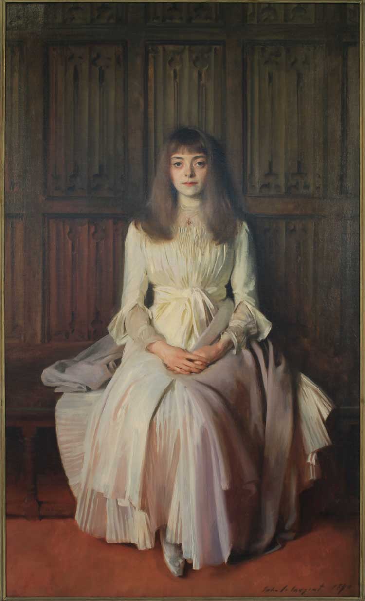 John Singer Sargent, Portrait of Miss Elsie Palmer (A Lady in White), 1889-90. Oil paint on canvas, 190.8 x 114.6 cm. Colorado Springs Fine Arts Center (Colorado Springs, USA).