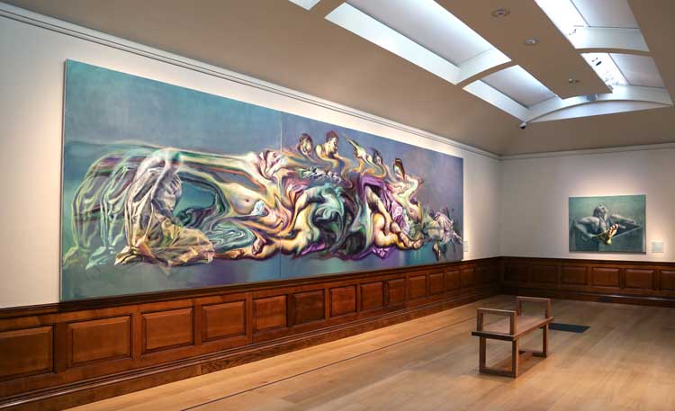 Sara Shamma: Bold Spirits, installation view, Dulwich Picture Gallery, London, 9 September 2023 - 25 February 2024. Photo courtesy Dulwich Picture Gallery.