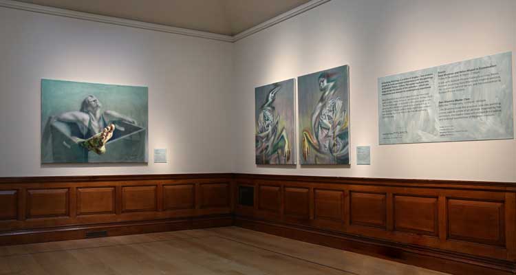 Sara Shamma: Bold Spirits, installation view, Dulwich Picture Gallery, London, 9 September 2023 - 25 February 2024. Photo courtesy Dulwich Picture Gallery.