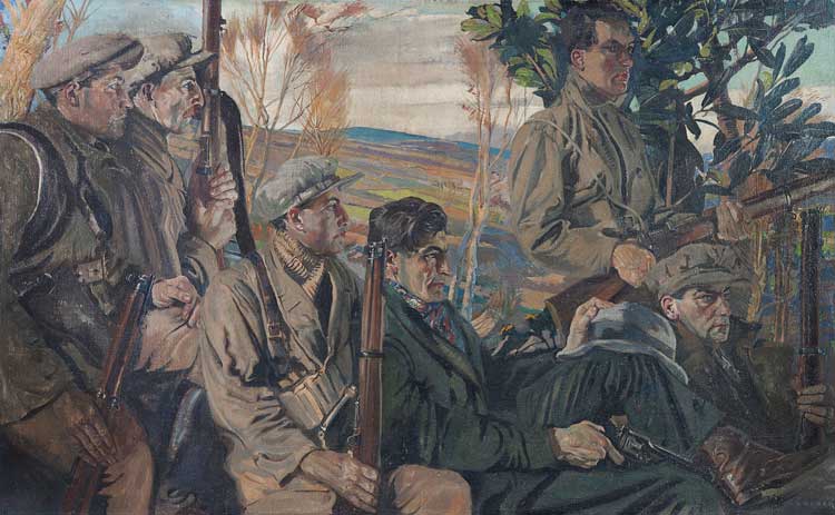Seán Keating, Men of the South, 1921-22. Collection Crawford Art Gallery, Cork. © The artist's estate.