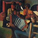 Vilko Gecan, In the Barroom, 1922. Oil on canvas, 108.5 x 108.5 cm. Museum of Contemporary Art Belgrade, Serbia.