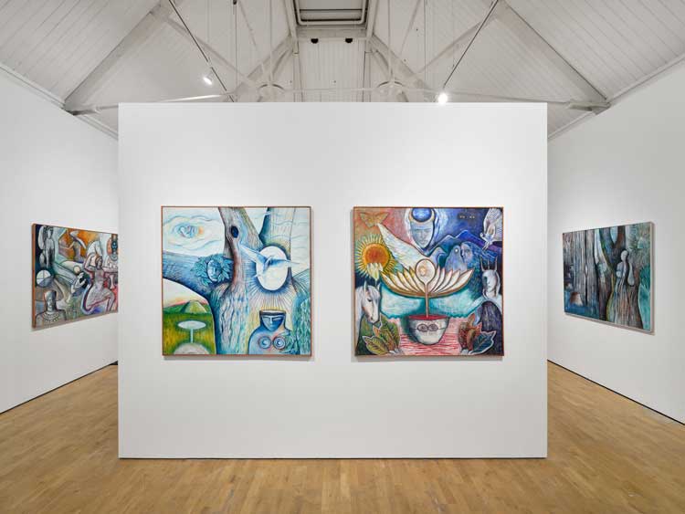 Monica Sjöö: The Great Cosmic Mother, installation view, Modern Art Oxford, 18 November 2023 – 25 February 2024.