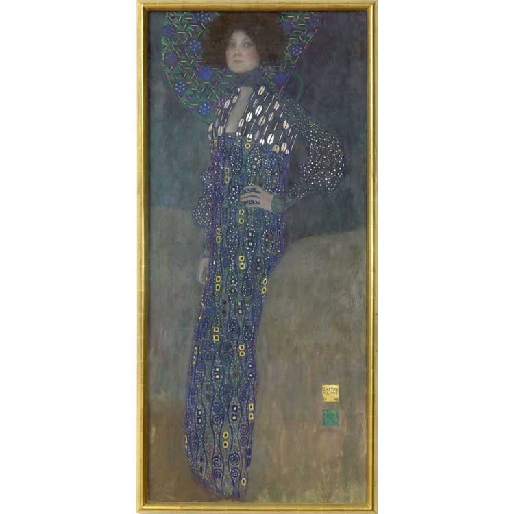 Gustav Klimt, Portrait of Emilie Louise Flöge, 1902. Oil on canvas, 184.3 x 86.6 cm, Wien Museum. © Birgit and Peter Kainz, Wien Museum.