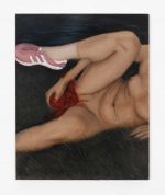 Agata Słowak, Zły płód (Bad Fetus), 2023. Oil on canvas, 15 3/4 x 19 3/4 in (40 x 50 cm). Courtesy of the artist, Foksal Gallery Foundation, Warsaw, and Fortnight Institute, New York.
