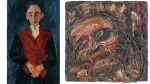 Left: Chaim Soutine, Le valet de chambre, c1927. Oil on canvas. The Lewis Collection. Right: Leon Kossoff, Head of Seedo, 1964. Property of the Roden Family. Copyright Leon Kossoff Estate.