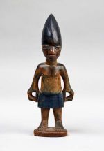 Male twin-memorial figure (ere ibeji), 1850-99, Abeokuta, Africa, Nigeria, Sainsbury Centre Collection.