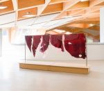 Ingela Ihrman, Sea Belt, 2019. Red-dyed cotton representing Dilsea carnosa – a species of red algae. Image courtesy Eden Project.
