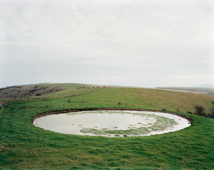 Jem Southam, Ditchling Beacon Dewpond, 1999-2003. Chromogenic print. Image courtesy the artist and Huxley-Parlour.