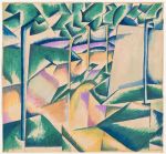 Edward Wadsworth, Landscape, 1913. Gouache and graphite on paper. Tate, purchased 1974.