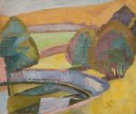 Vanessa Bell, The Pond at Charleston, East Sussex, c1916. Oil on canvas, Charleston. © Estate of Vanessa Bell. All rights reserved, DACS 2022.