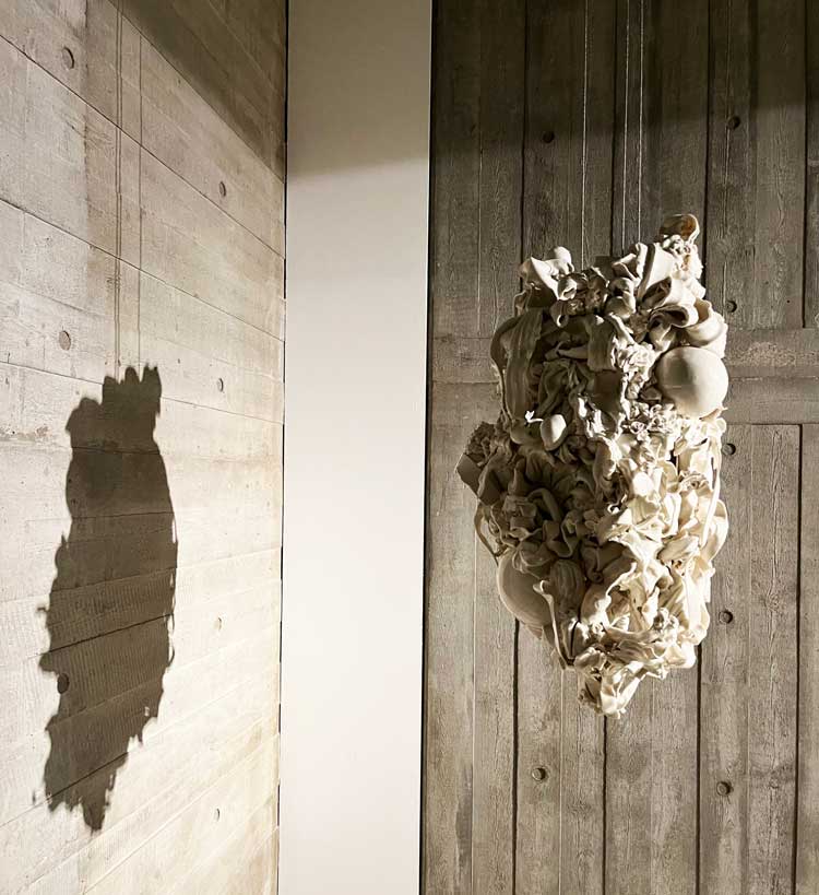 Installation view of Rachel Kneebone, Strange Clay: Ceramics in Contemporary Art, Hayward Gallery, London (26 October 2022 - 8 January 2023). Photo: Veronica Simpson.