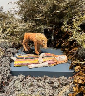 Installation view of Klara Kristalova, Strange Clay: Ceramics in Contemporary Art, Hayward Gallery, London (26 October 2022 - 8 January 2023). Photo: Veronica Simpson.