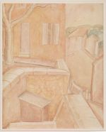Helen Saunders. Cézanne’s House, L’Estaque, c1920-29. Drawing. The Courtauld, London (Samuel Courtauld Trust). © Estate of Helen Saunders.