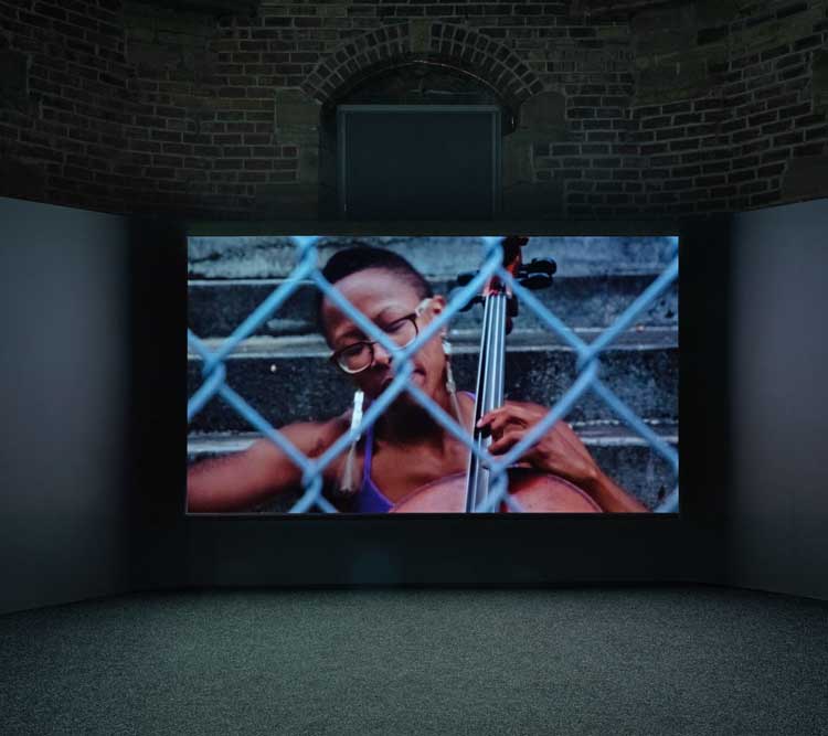 Cauleen Smith. H-E-L-L-O, 2014. Installation view, Collective art space, Edinburgh, 2022.