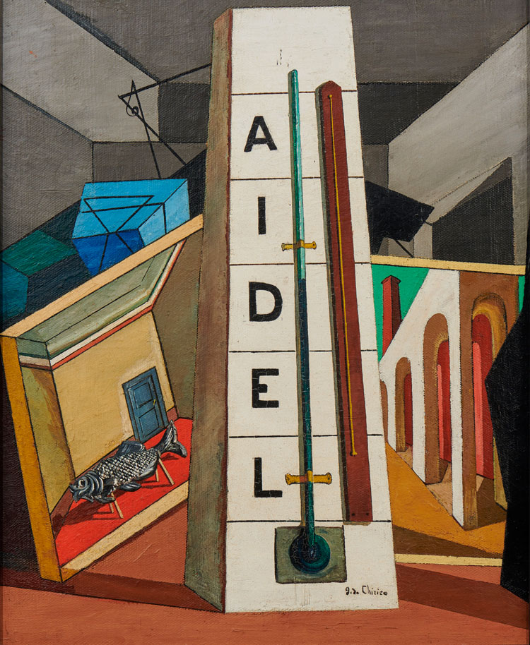 Giorgio de Chirico. Le rêve de Tobie (The Dream of Tobias), 1917. Oil on canvas, 23 1/4 × 19 1/4 in. (59 × 48.9 cm). © The Bluff Collection.