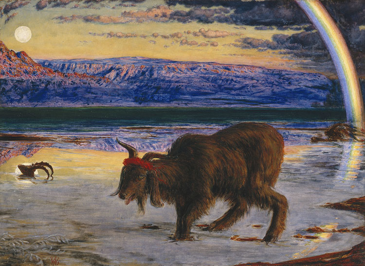 William Holman Hunt, The Scapegoat, 1854-55. Oil on canvas, 33.7 × 45.9 cm. Manchester Art Gallery (1906.2). © Manchester Art Gallery / Bridgeman Images