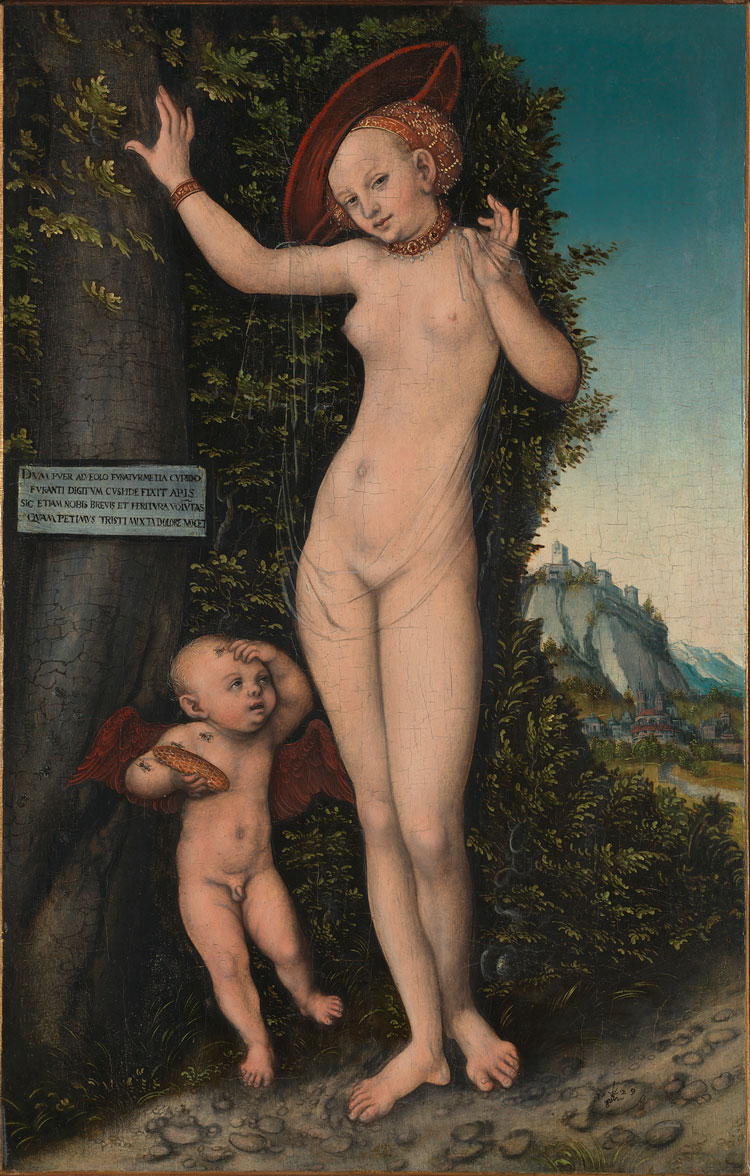 Lucas Cranach the Elder, Venus and Cupid, 1529. Oil on wood, 38.1 × 23.5 cm. © The National Gallery, London.