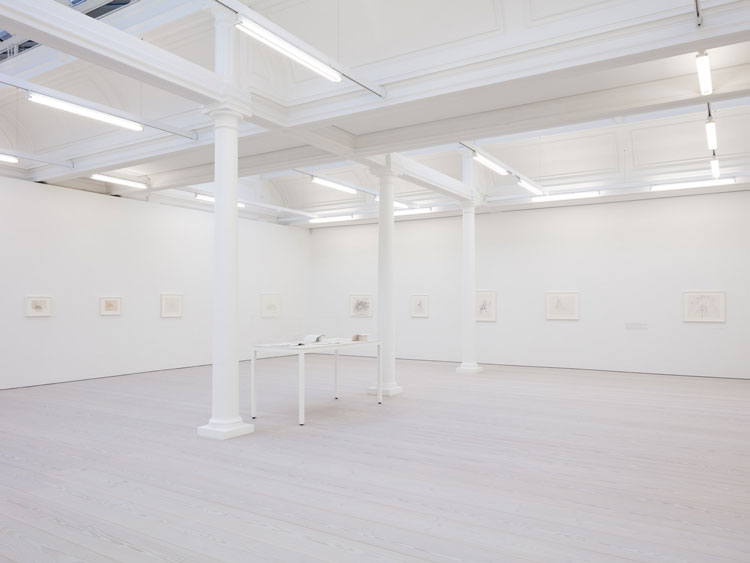 Robert Smithson: Hypothetical Islands, installation view, Marian Goodman Gallery, London. Photo: Lewis Ronald.