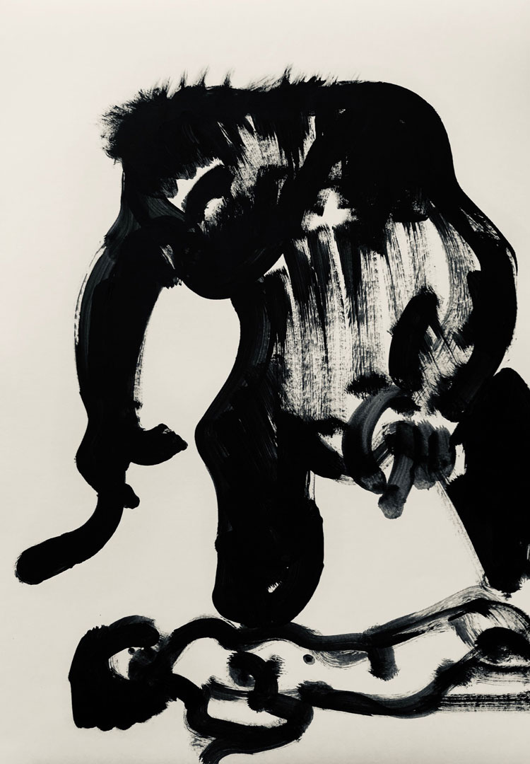 Ilona Szalay. Monochrome Series 17, 2019. Oil on paper, 42 x 30 cm. © the artist.