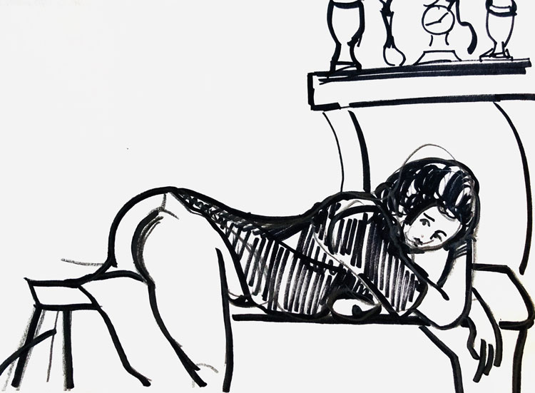 Ilona Szalay. Trophies, 2020. Pen on paper, 25 x 30 cm. © the artist.